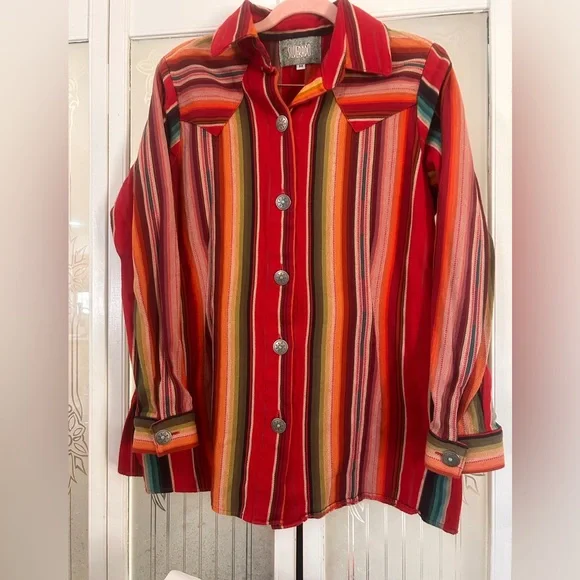Silverado Western wear womens button-down Concho buttons made in the USA 100% - Picture 1 of 12